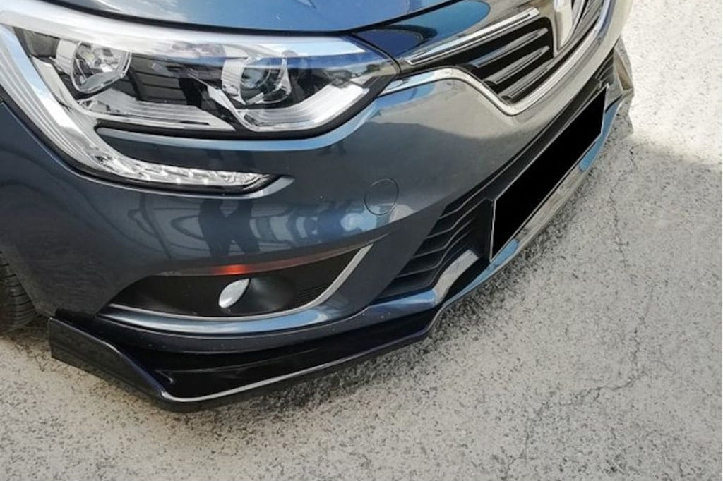 RENAULT MEGANE 4 2016+ SPLITTER SPOILER UNDER FRONT BUMPER ABS BLACK