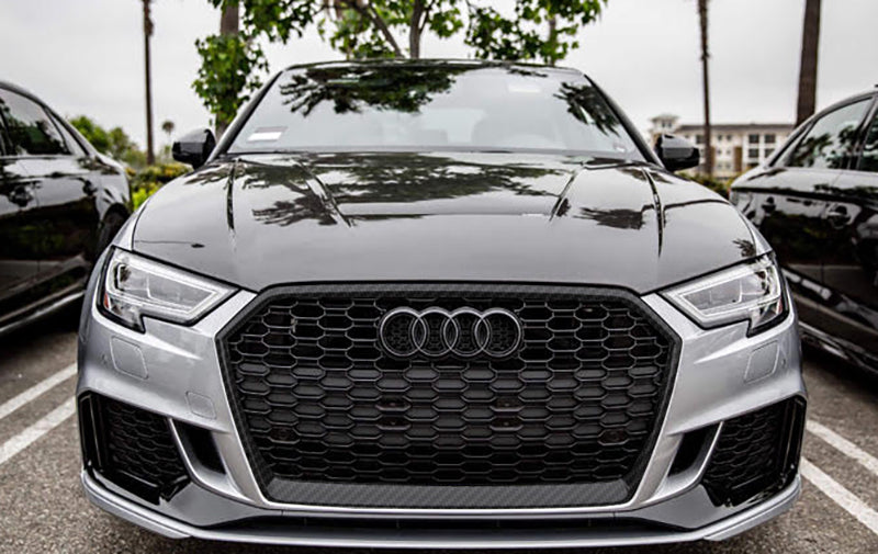 AUDI A3 8V 2017+ FACELIFT GRIGLIA ANTERIORE RS3 A NIDO D'APE BORDO CARBON LOOK AUTOELEGANCERICAMBI