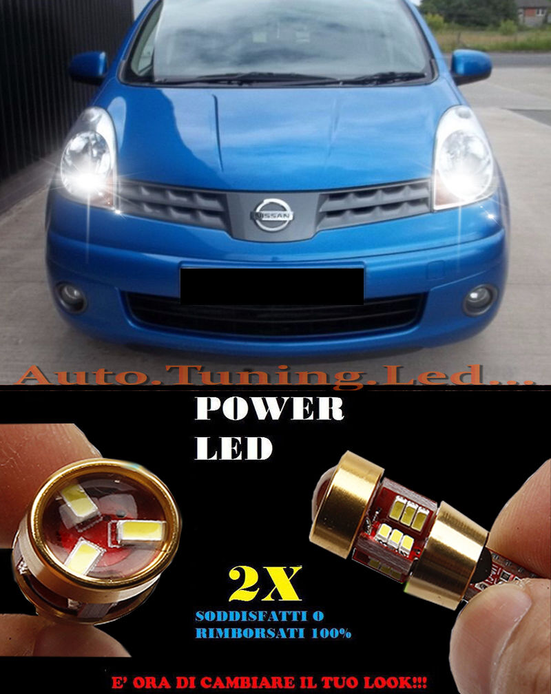 LUCI POSIZIONE NISSAN NOTE 06-12 CANBUS T10 BIANCO 27 LED SUPER QUALITA