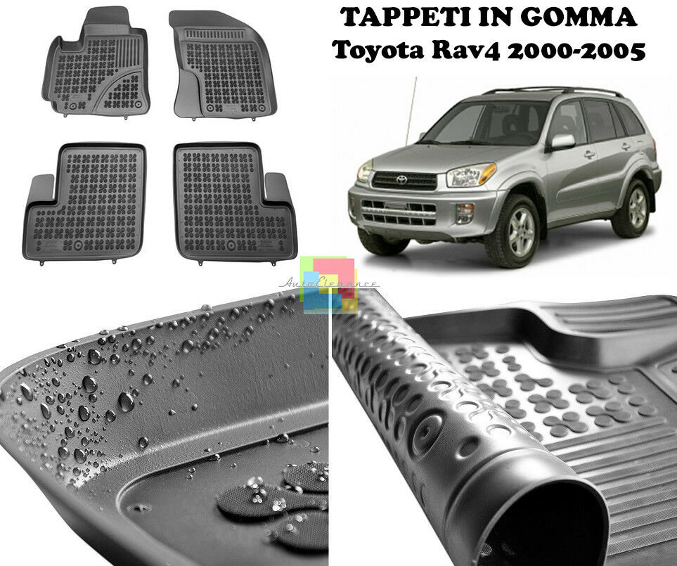 TOYOTA RAV4 5 PORTE 2000-2005 TAPPETINI AUTO IN GOMMA - TAPPETI TOP QUALITA -1-