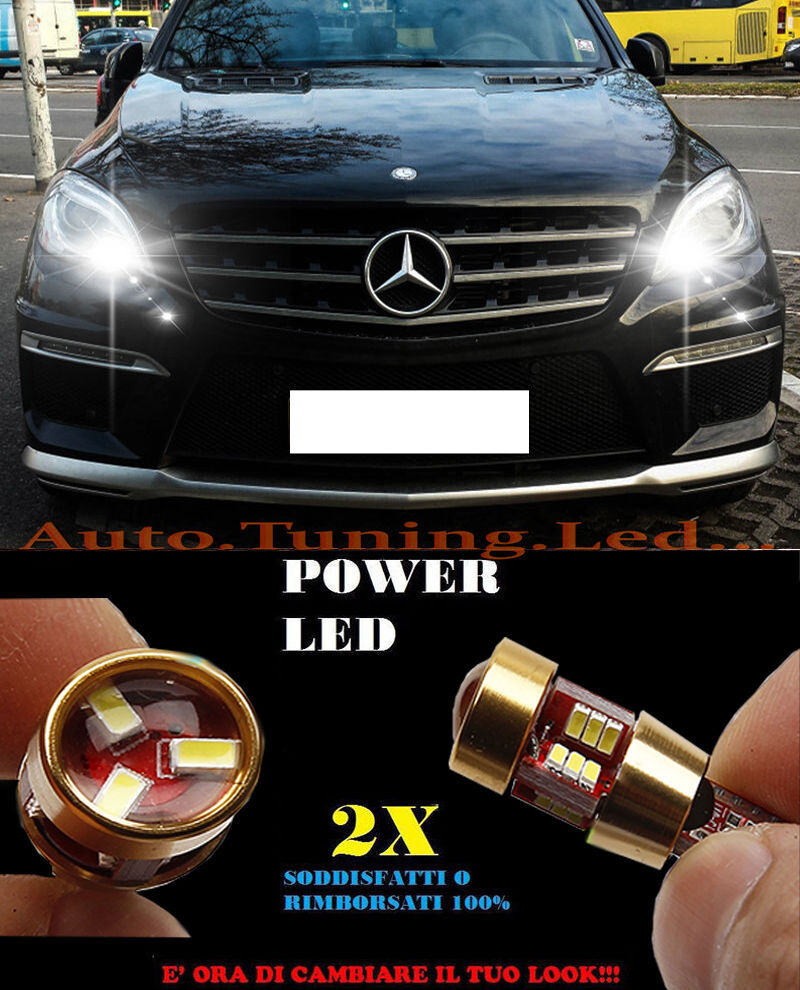 LUCI POSIZIONE MERCEDES ML W166 CANBUS T10 BIANCO 27 LED SUPER QUALIT
