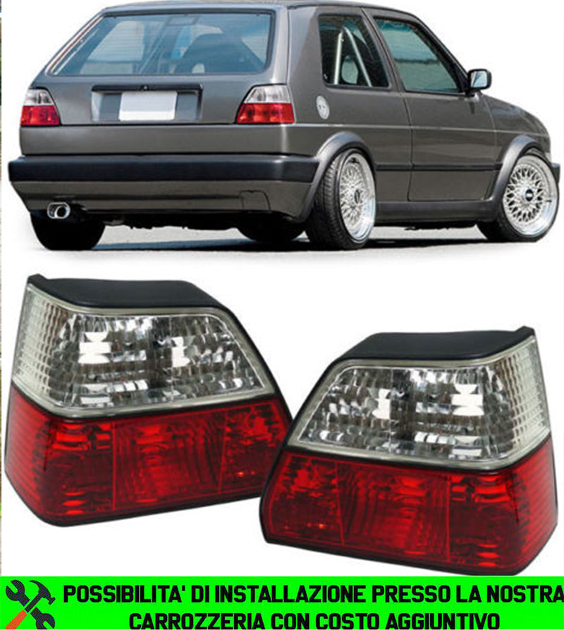 VW GOLF II 2 1983-1991 REAR LIGHTS RED / CLEAR SPORTS LIGHTS