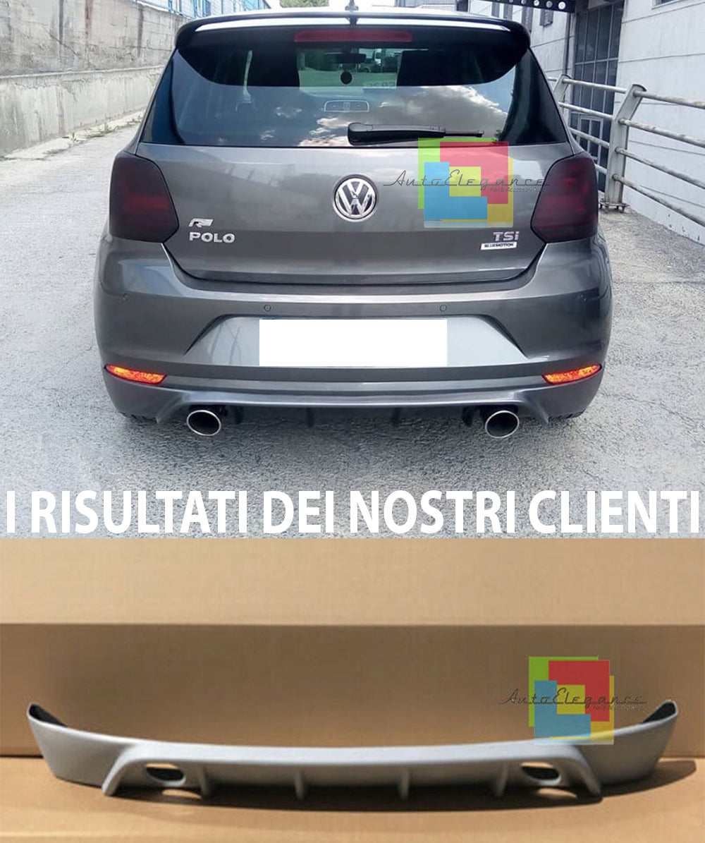 VW POLO 6R 6C DIFFUSORE ABS RLINE DOPPIO SCARICO SOTTO PARAURTI POSTER