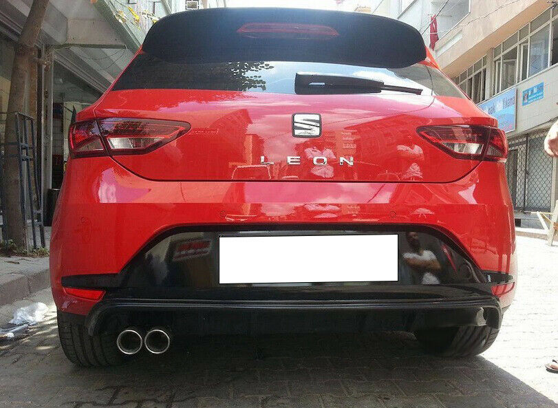 DIFFUSORE FR LOOK SEAT LEON 5F 2012-2016 SOTTO PARAURTI NERO LUCIDO ABS 0117