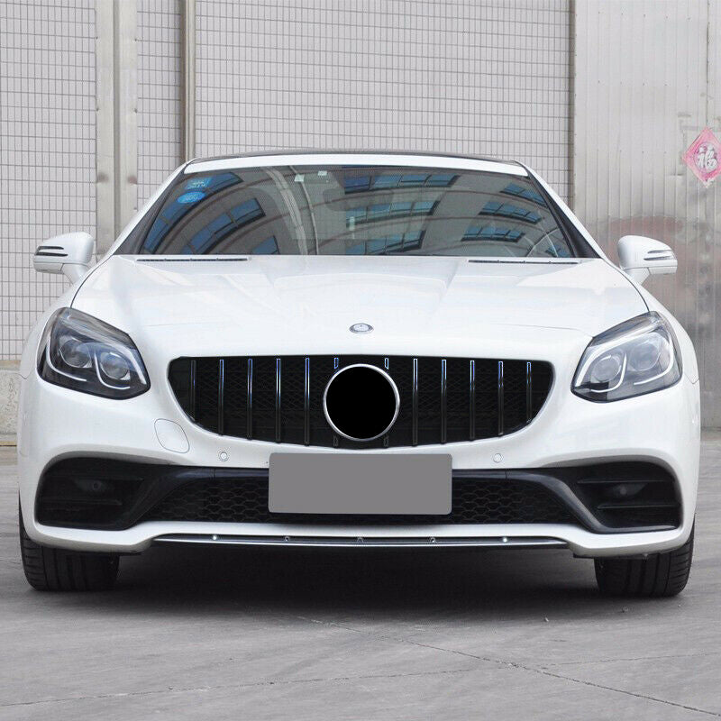 FRONT GRILLE MERCEDES R172 SLC 2016-2019 BLACK HONEYCOMB PROFILES MASK
