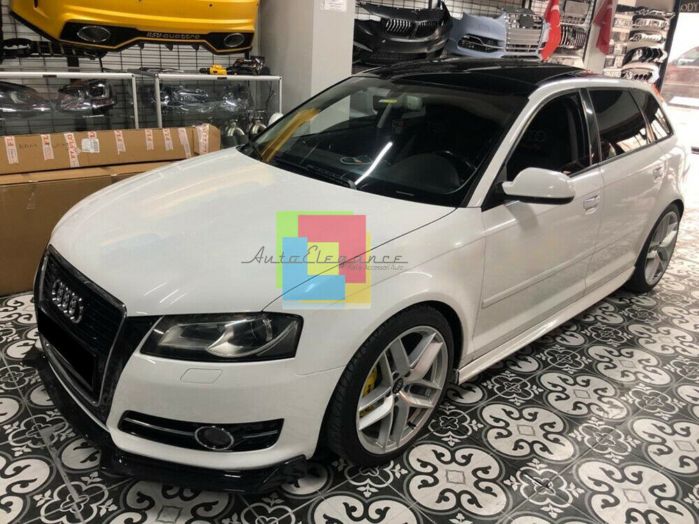 0066 SPOILER MINIGONNE LATERALI S3 SLINE AUDI A3 8P SPORTBACK 5 PORTE ABS AUTOELEGANCERICAMBI