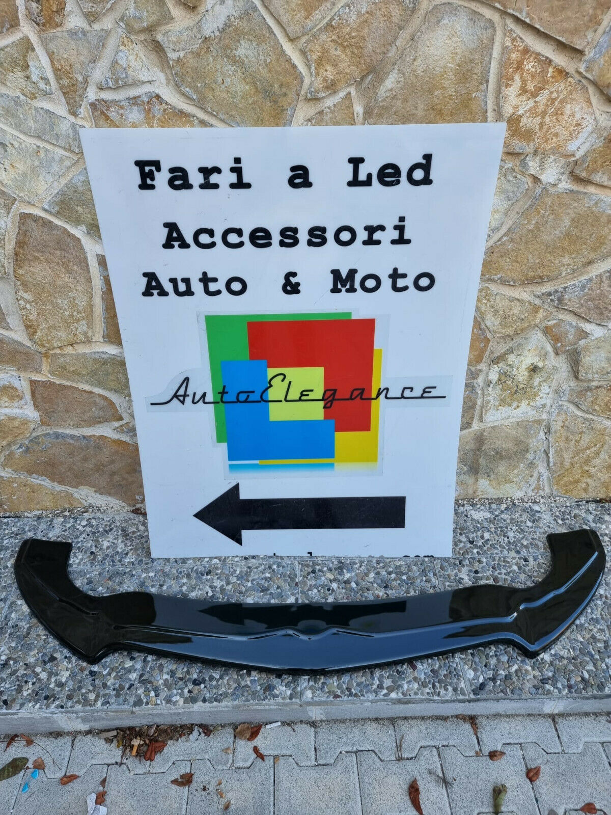 ALFA ROMEO STELVIO SPLITTER SOTTO PARAURTI ANTERIORE ABS NERO LUCIDO 0233 AUTOELEGANCERICAMBI