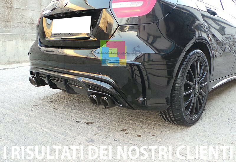 MERCEDES A-CLASS W176 2012-2018 REAR DIFFUSER AMG GLOSS BLACK AMG