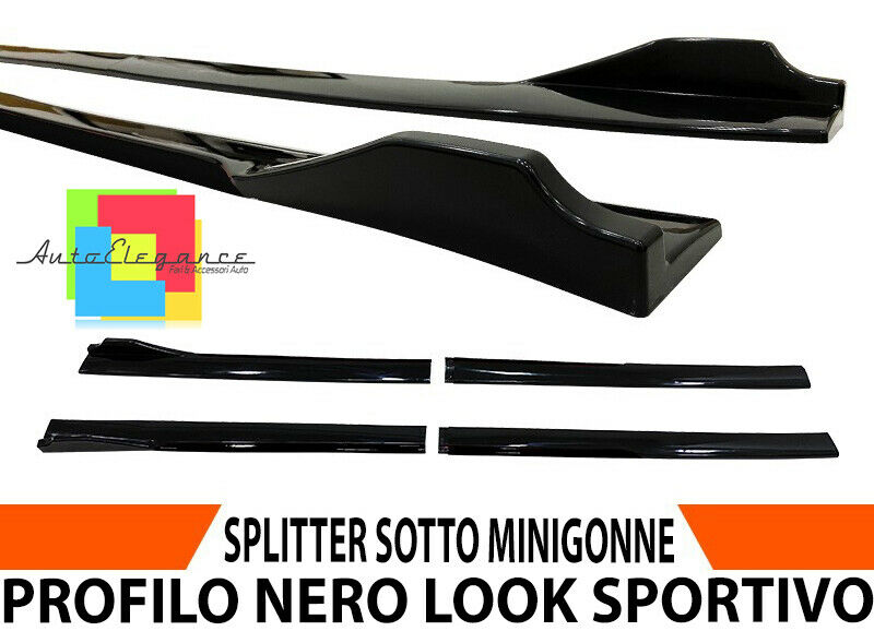 AUDI A3 A4 A5 A6 A7 TT COPPIA SPLITTER SOTTO MINIGONNE LATERALI SOTTOPORTA SPORTIVI AUTOELEGANCERICAMBI