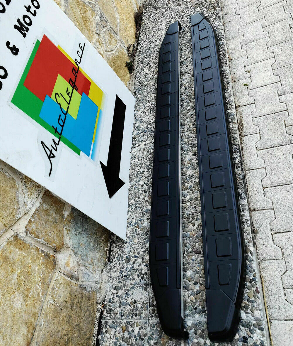 LOOK SPORTIVO KIA SPORTAGE 2010-2015 PEDANE LATERALI ALLUMINIO SOTTO PORTA NERO