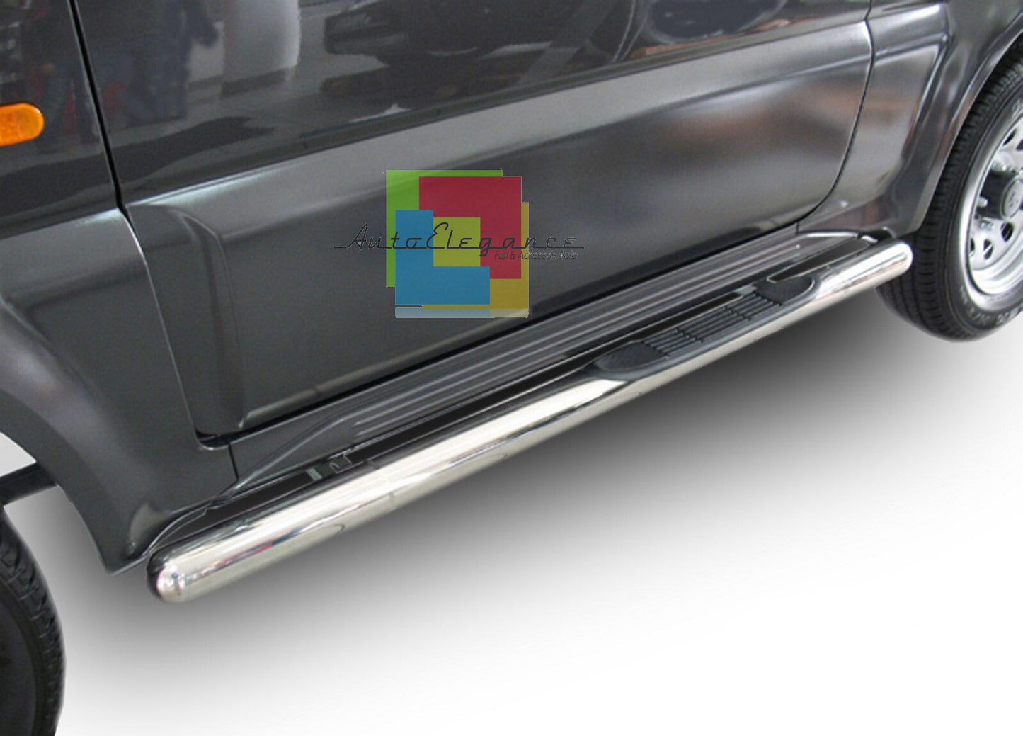 SUZUKI JIMNY 1998-2018 PEDANE LATERALI TUBOLARI SOTTO PORTA ACCIAIO