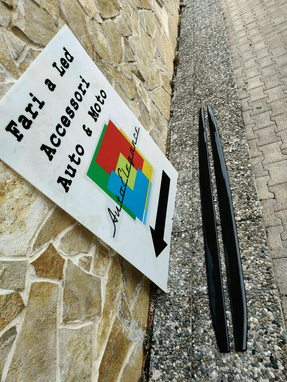 AUDI A3 8P 3 PORTE SPLITTER SOTTO MINIGONNE LATERALI ABS NERO LUCIDO 0070 AUTOELEGANCERICAMBI