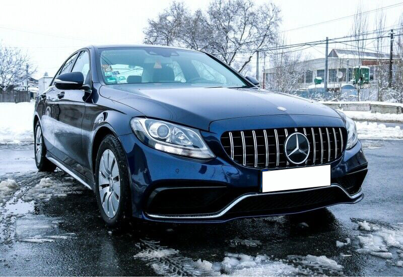 MERCEDES C-CLASS W205 2015+ AMG FRONT GRILLE SATIN PROFILES