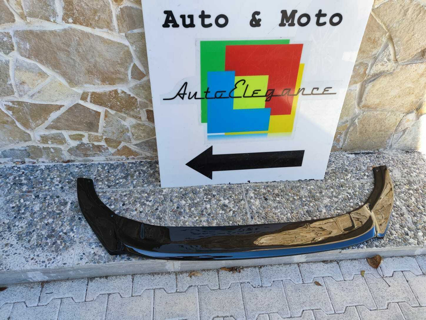 VW GOLF 7 12-16 R / RLINE ABS FRONT BUMPER SPLITTER GLOSS BLACK