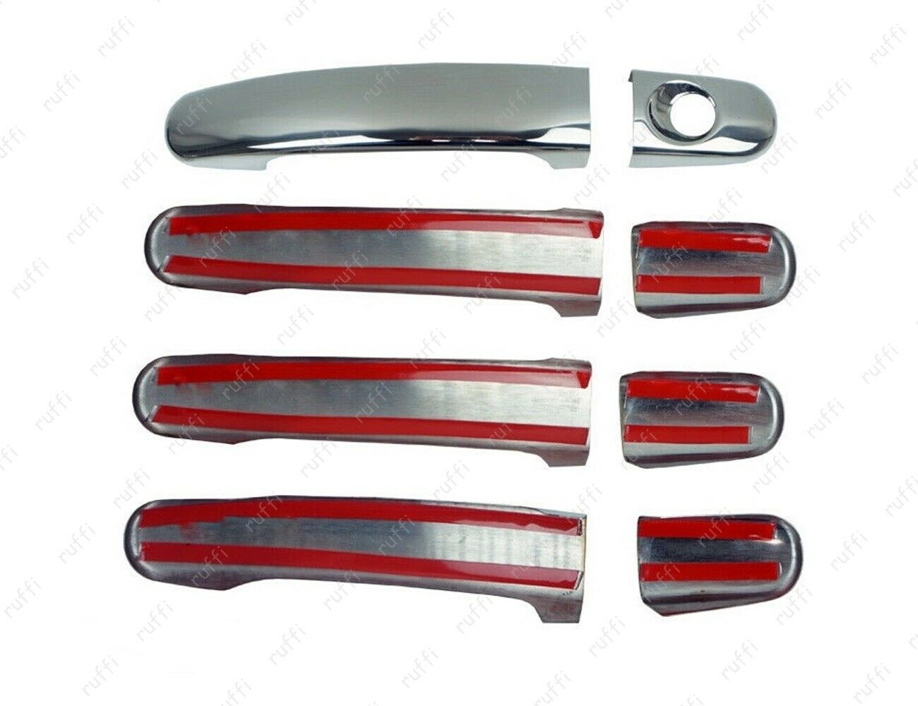 COVER MANIGLIE PER FORD RANGER 2011+ MODANATURA ACCIAIO INOX CROMATE AUTOELEGANCERICAMBI