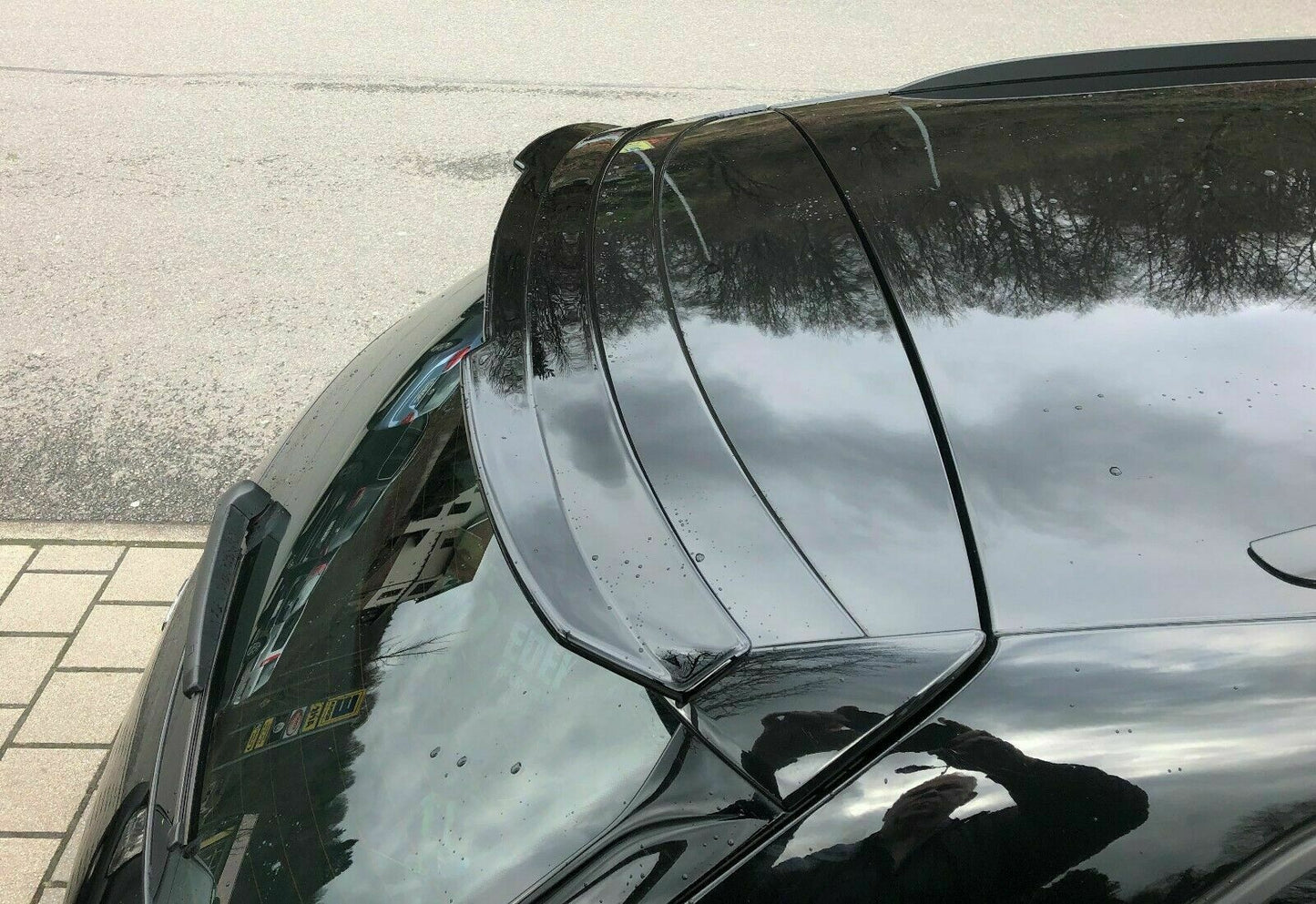 SEAT LEON 2020+ SPOILER POSTERIORE TETTO AGGIUNTIVA ALA NERO LUCIDO 0039