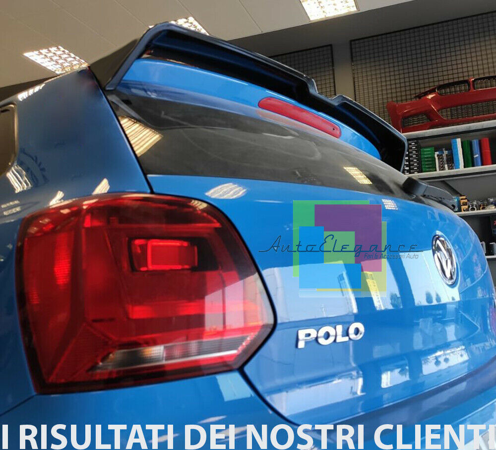 SPOILER TETTO NERO LUCIDO ADATTO PER VW POLO 6R 6C 2011-2017