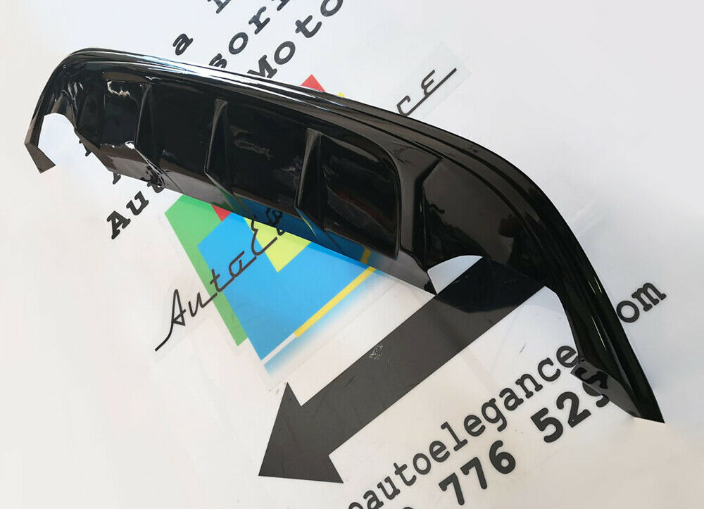 VW GOLF 7 VII 2012-2016 REAR BUMPER DIFFUSER IN ABS TUNING 2+2
