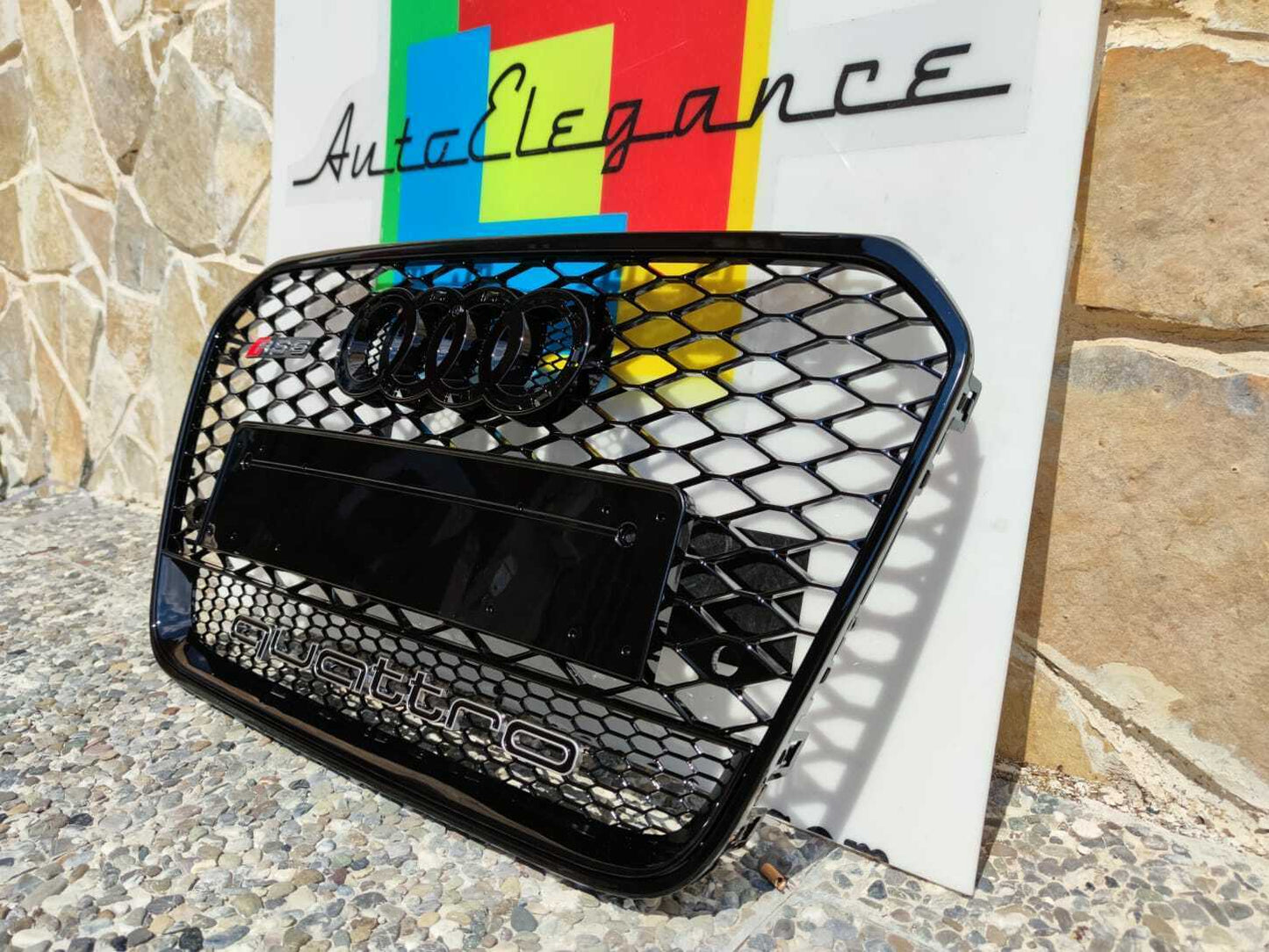 GRIGLIA ANTERIORE PER AUDI A6 4G C7 2012 - 2015 CALANDRA RS6 NERA