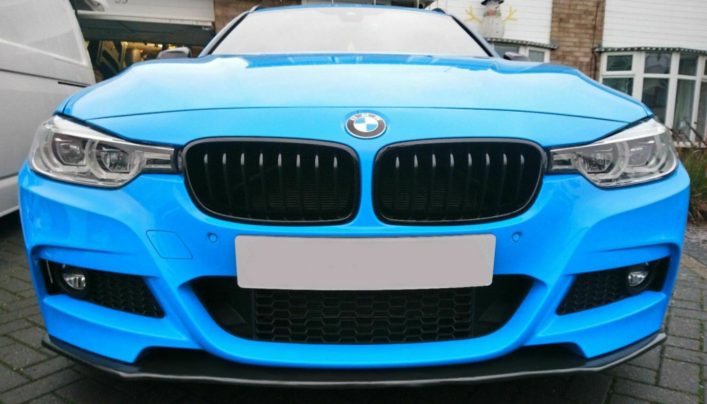 BMW SERIE 3 F30 F31 M SPLITTER SOTTO PARAURTI ANTERIORE NERO M SPORT 0069 AUTOELEGANCERICAMBI