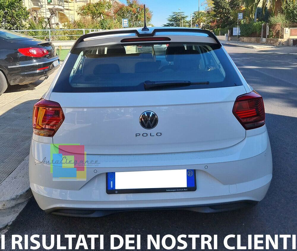 REAR ROOF SPOILER FOR VW POLO AW1 2017+ ABS MATT BLACK