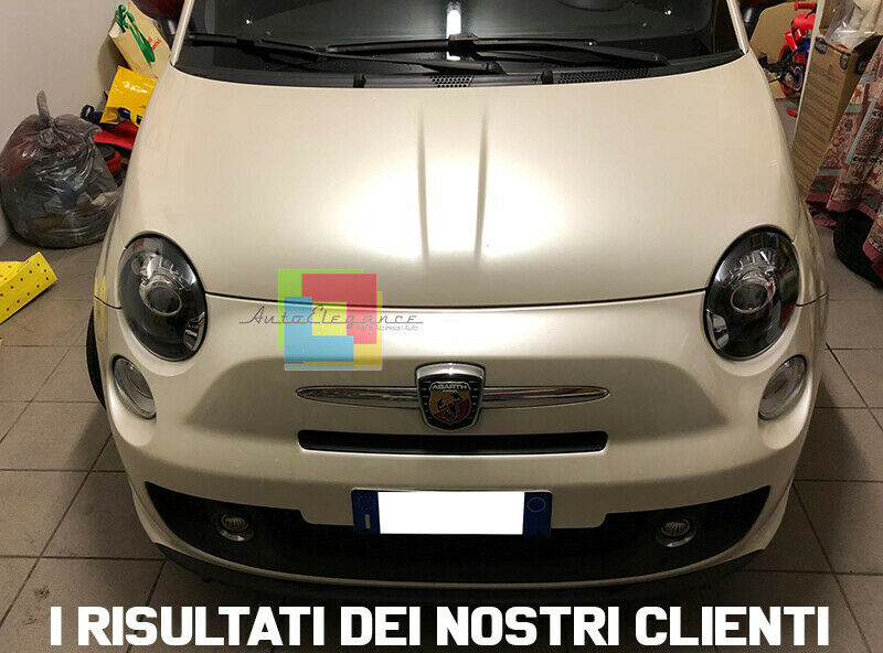 H7 LENTICULAR HEADLIGHTS FOR FIAT 500 FROM 2007+ BLACK EDITION
