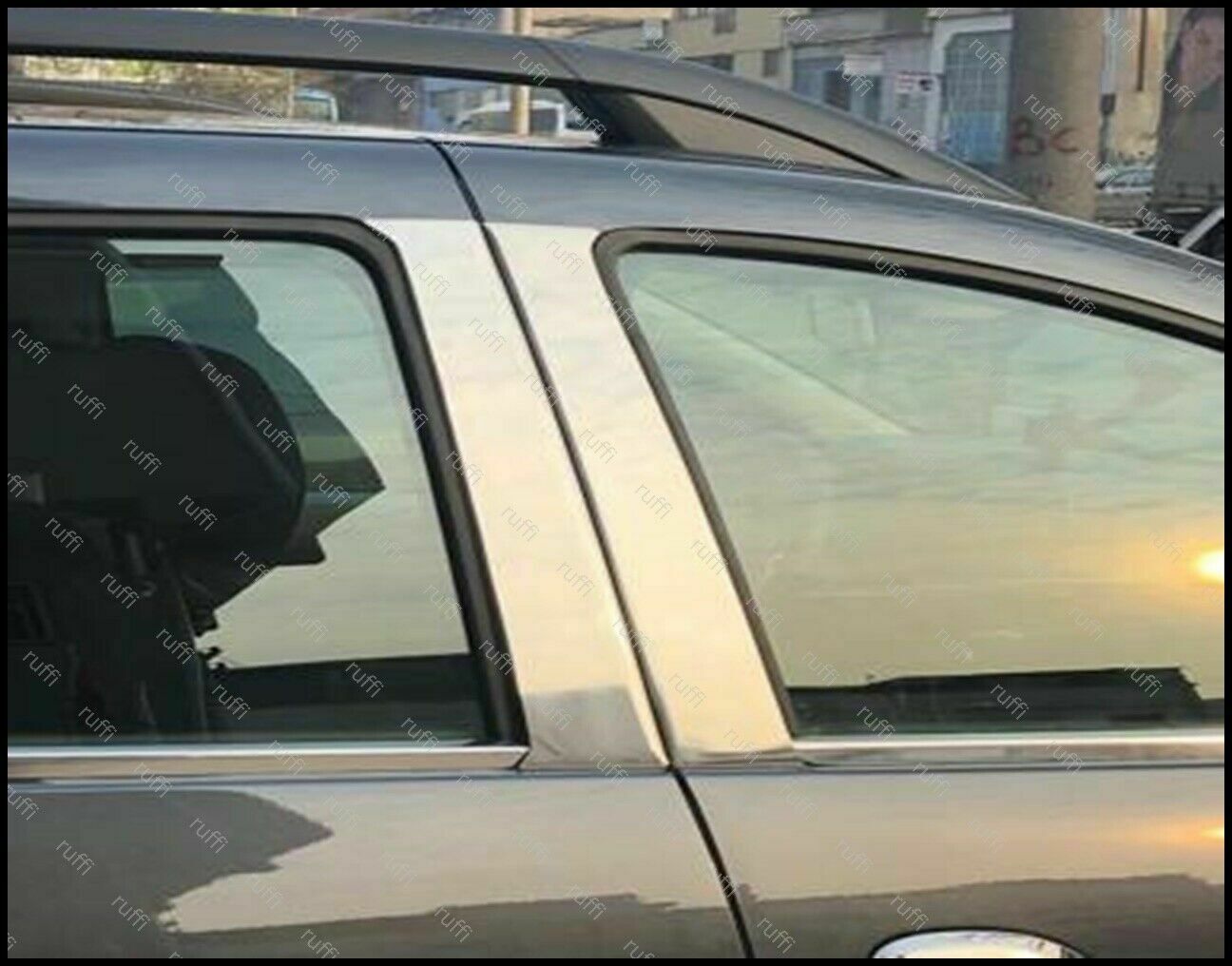 CORNICE FINESTRINI CROMATA DACIA DUSTER 2010-2018 MODANATURE CENTRALI INOX 6PZ AUTOELEGANCERICAMBI