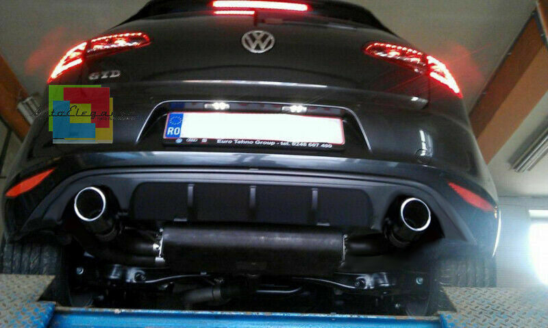 REAR BUMPER DIFFUSER VW GOLF 7 2012-2016 IN ABS DOUBLE EXHAUST 1+1