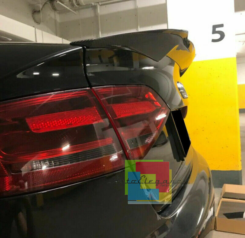 RS4 REAR BONNET SPOILER AUDI A4 B8 8K SEDAN 2008-2015 IN GLOSSY BLACK ABS