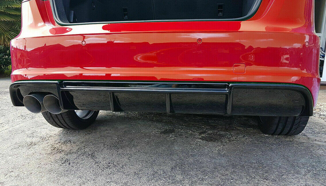 SOTTO PARAURTI AUDI A3 8V SPORTBACK SLINE 2012-2015 DIFFUSORE NERO LUCIDO