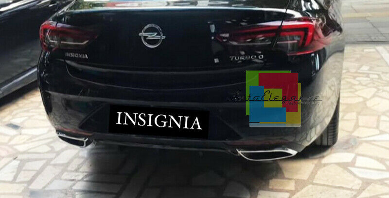 OPEL INSIGNA B UNDER BUMPER DIFFUSER WITH OVAL TIP BLACK ABS OPC LOOK