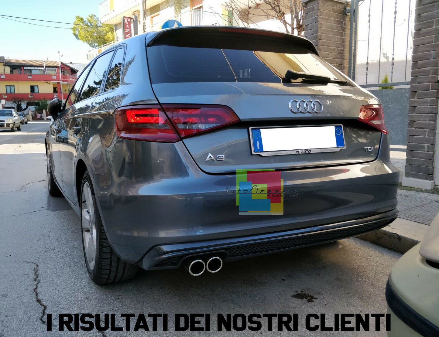 REAR BUMPER UNDER FOR AUDI A3 8V SPORTBACK 2012-2015 SLINE DIFFUSER