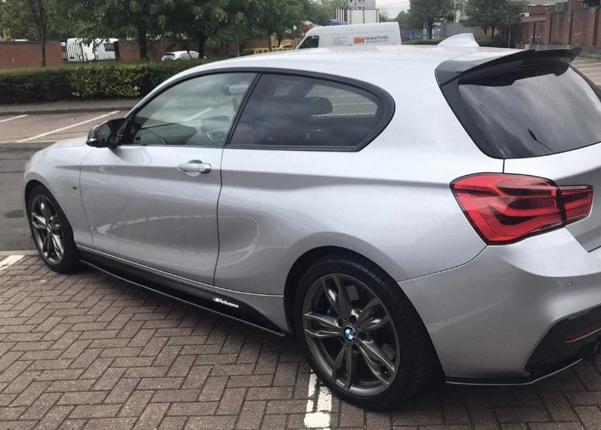 LAME BMW SERIE 1 F20 F21 SPLITTER SOTTO MINIGONNE LATERALI ABS NERO LUCIDO