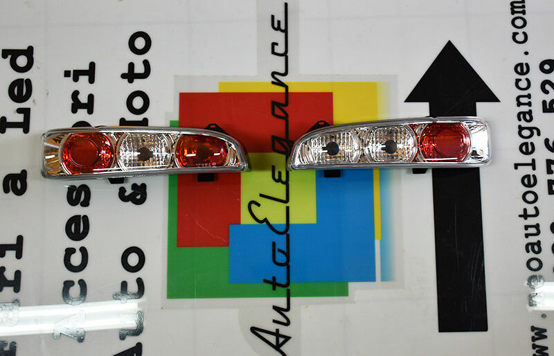 FARI POSTERIORI FONDO CROMATO LOOK TUNING PER FIAT 600 SEICENTO 1998+