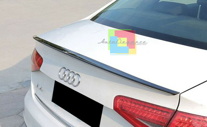 SPOILER LOOK S4 POSTERIORE COFANO AUDI A4 B8 8K BERLINA 08-15 VERNICIATO NERO