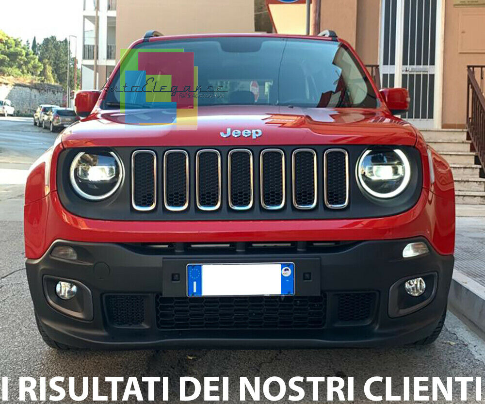 FANALI JEEP RENEGADE 2014 AL 2021 FARI ANTERIORI LENTICOLARI DIURNE LED .-