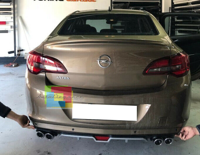 OPEL ASTRA J UNDER BUMPER DIFFUSER FOUR TIP ABS -