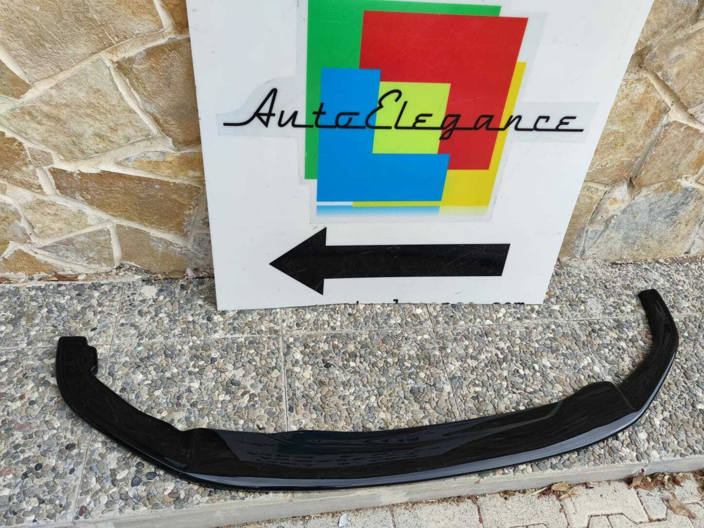 BMW SERIE 1 E81 E87 E82 E88 M1 SPLITTER PARAURTI ANTERIORE NERO LUCIDO LAMA AUTOELEGANCERICAMBI