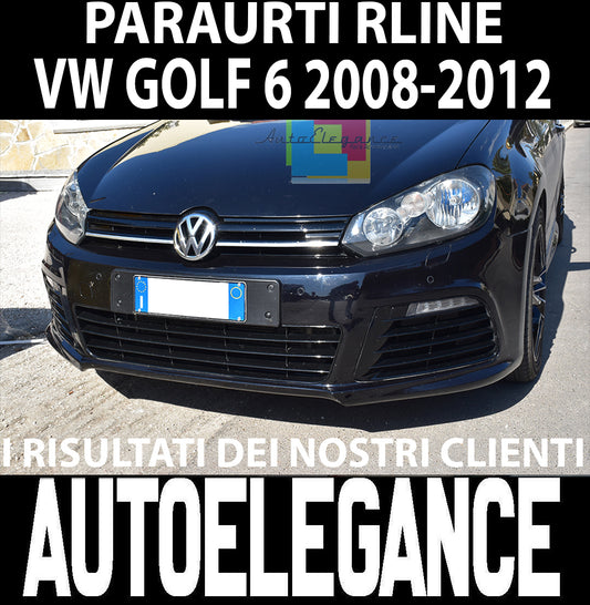 VW GOLF 6 VI 2008-2012 PARAURTI ANTERIORE CON LUDI DIURNE LED COMPLETO LOOK R20