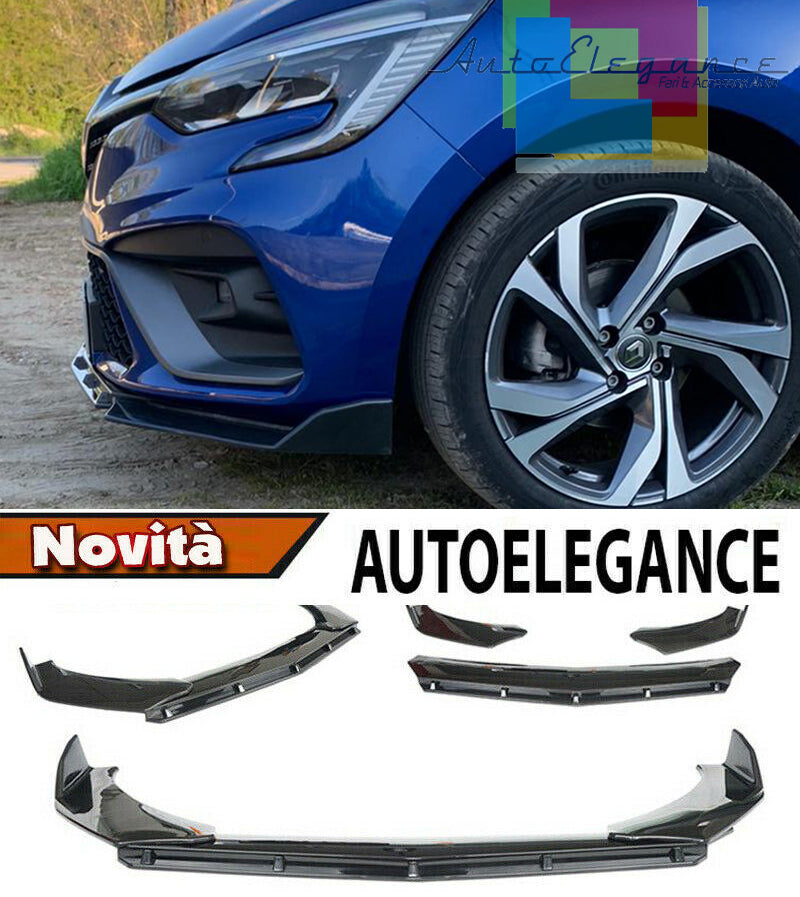 GSRECY Splitter Paraurti Anteriore Universale: Nero Lucido Per Honda, BMW, Audi E Altre