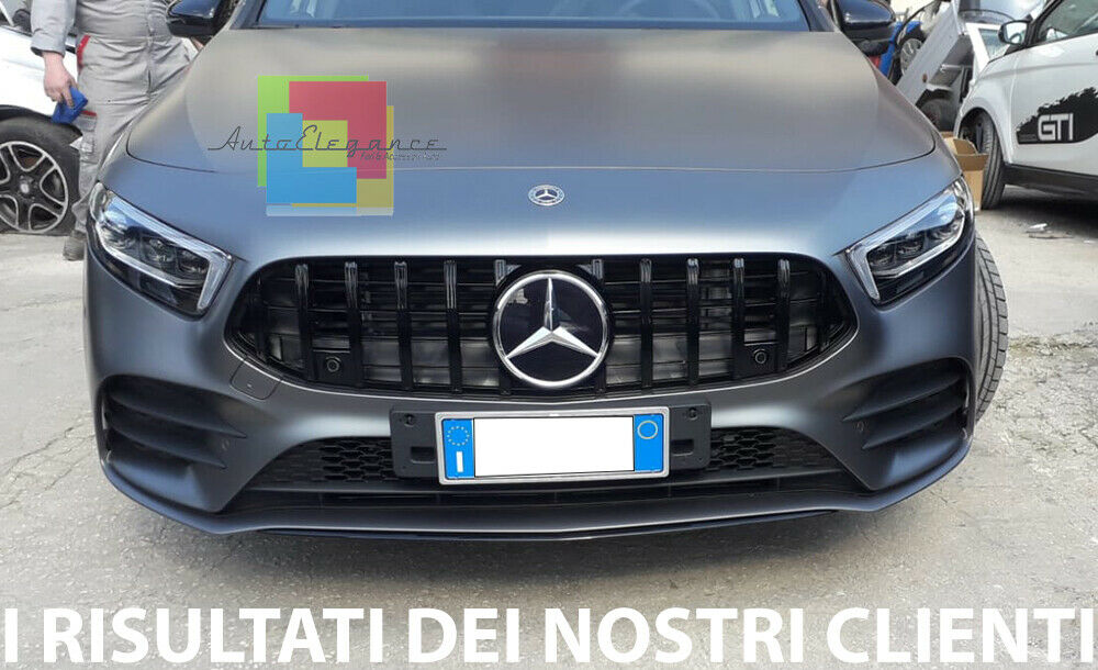 FRONT GRILLE MERCEDES A-CLASS W177 AMG PANAMERICANA MASK BLACK