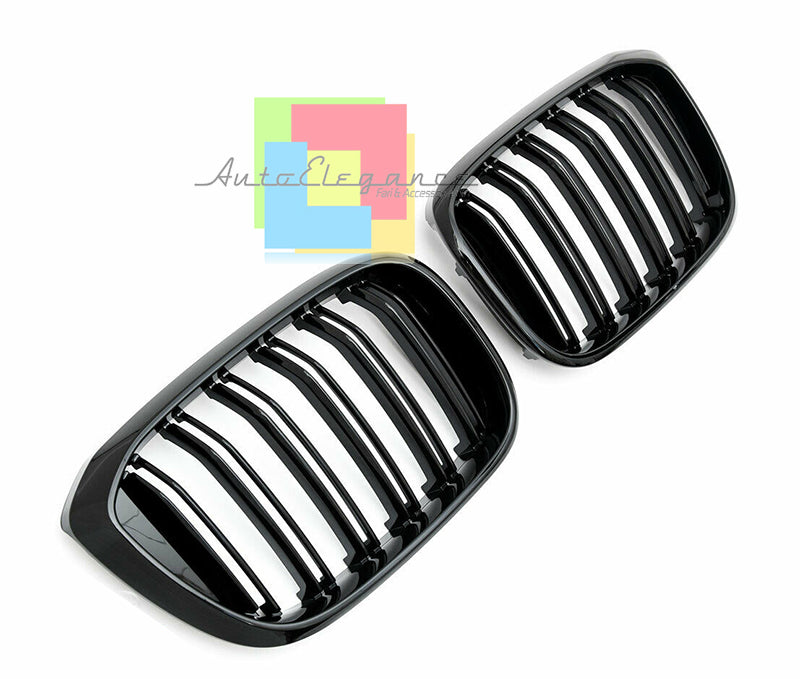 BMW X3 G01 X4 G02 GRIGLIA ANTERIORE DOPPIA FASCIA NERA LOOK M SPORT AUTOELEGANCERICAMBI
