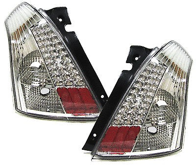 COPPIA FARI POSTERIORI A LED CROMATI Suzuki Swift III anche Sport 05-10 AUTOELEGANCERICAMBI
