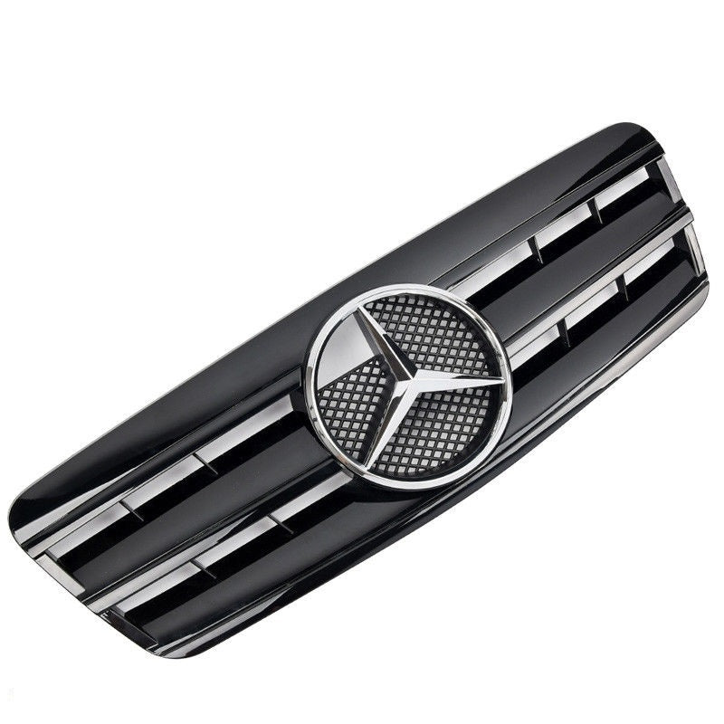 FRONT SPORT GRILL GLOSS BLACK GRILL AMG look for Mercedes W208 CLK CLASS