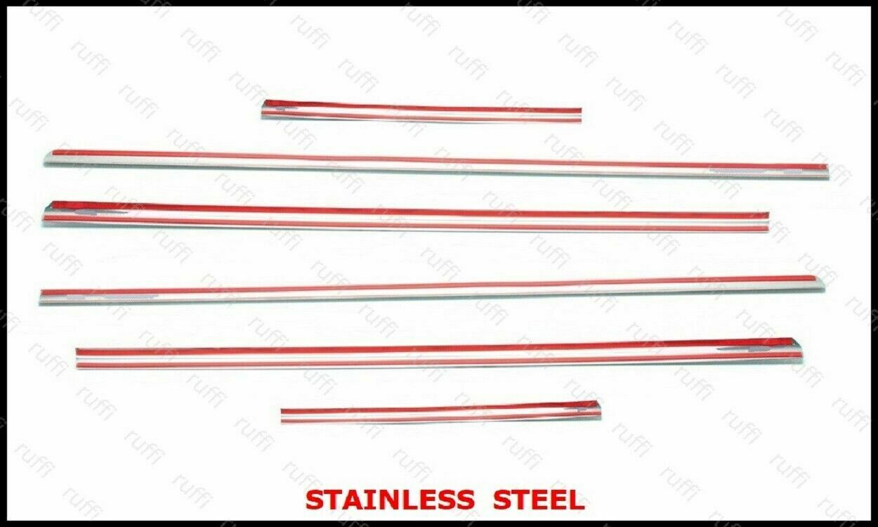 CROMATURA CORNICI FINESTRINI 6PZ AUDI A3 2003-2013 ACCIAIO INOX ADESIVO 0032 AUTOELEGANCERICAMBI