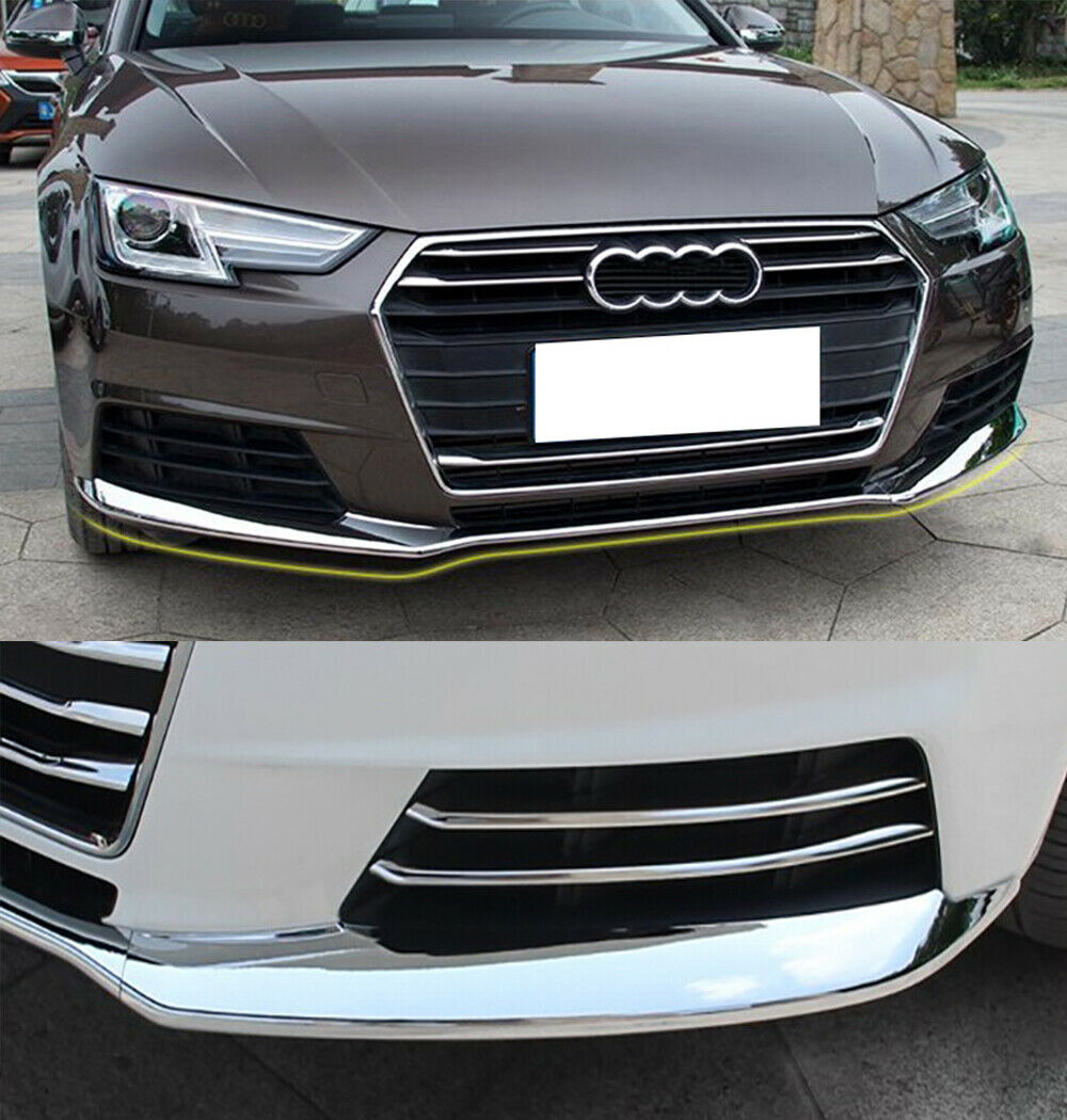 MOLDING FOR AUDI A4 B9 AVANT SEDAN CHROME ADHESIVE FRONT BUMPER