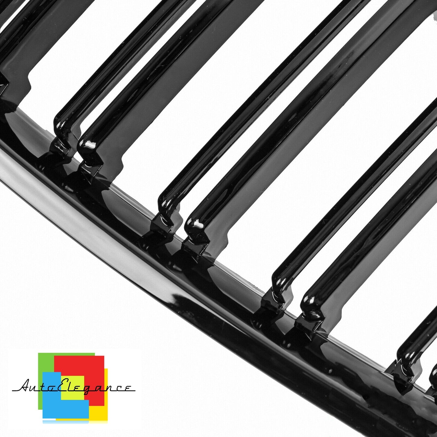 FRONT MUSTACHE GRILLE X5 E70 X6 E71 E72 GLOSSY BLACK LOOK DOUBLE KIDNEY NEWS