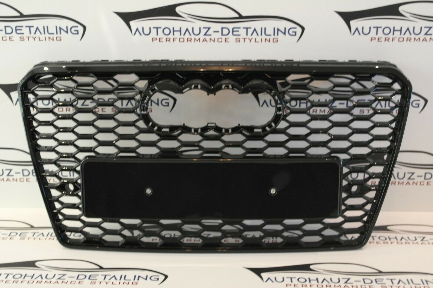 GRIGLIA ANTERIORE A NIDO D'APE NERO-LUCIDO PER AUDI A7 / S7 / RS7 2010-2014