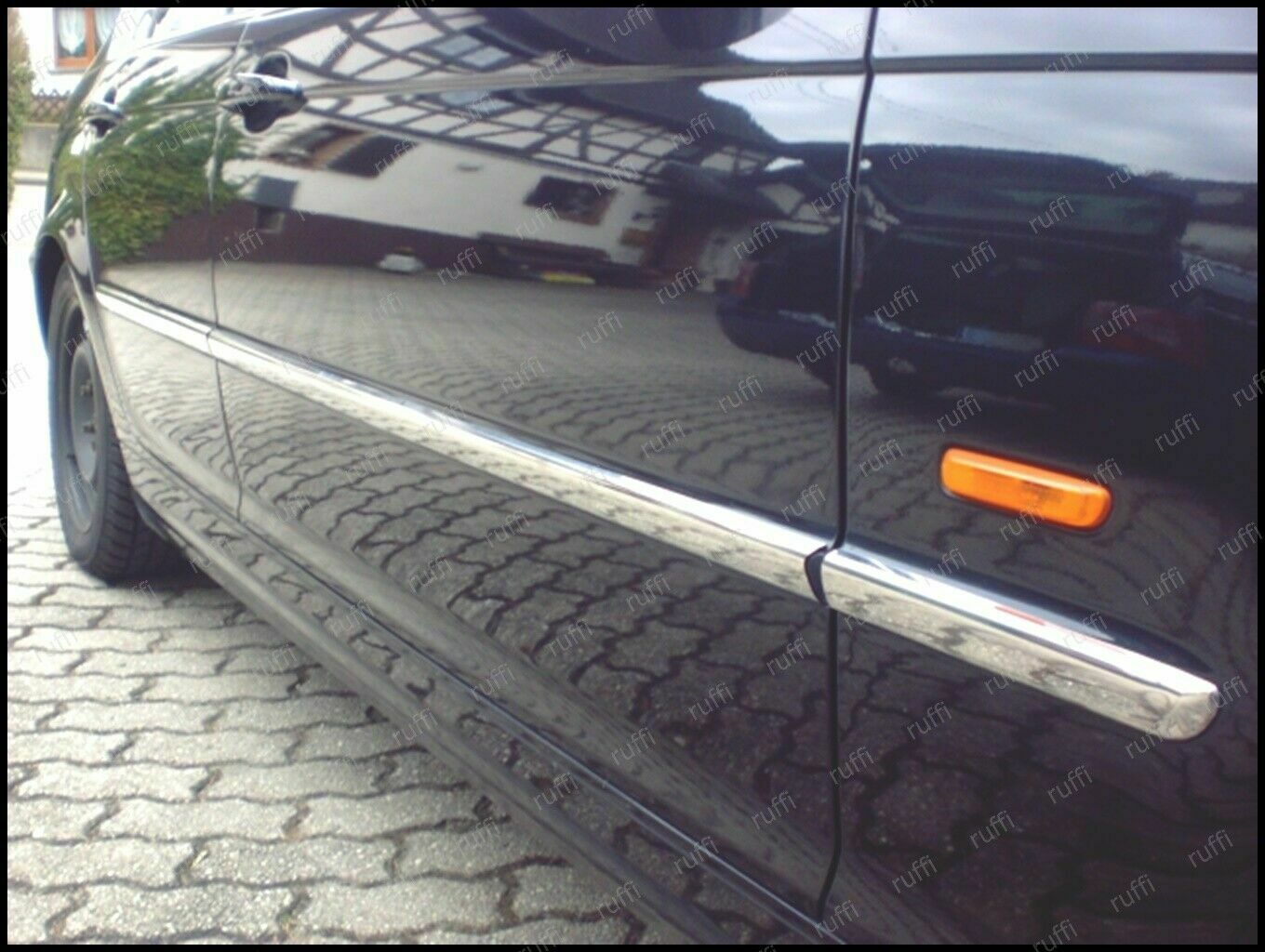 CROMATURA FASCE LATERALI PORTIERE BMW 3 E46 1998-2007 ACCIAIO INOX ADESIVO 0032 AUTOELEGANCERICAMBI