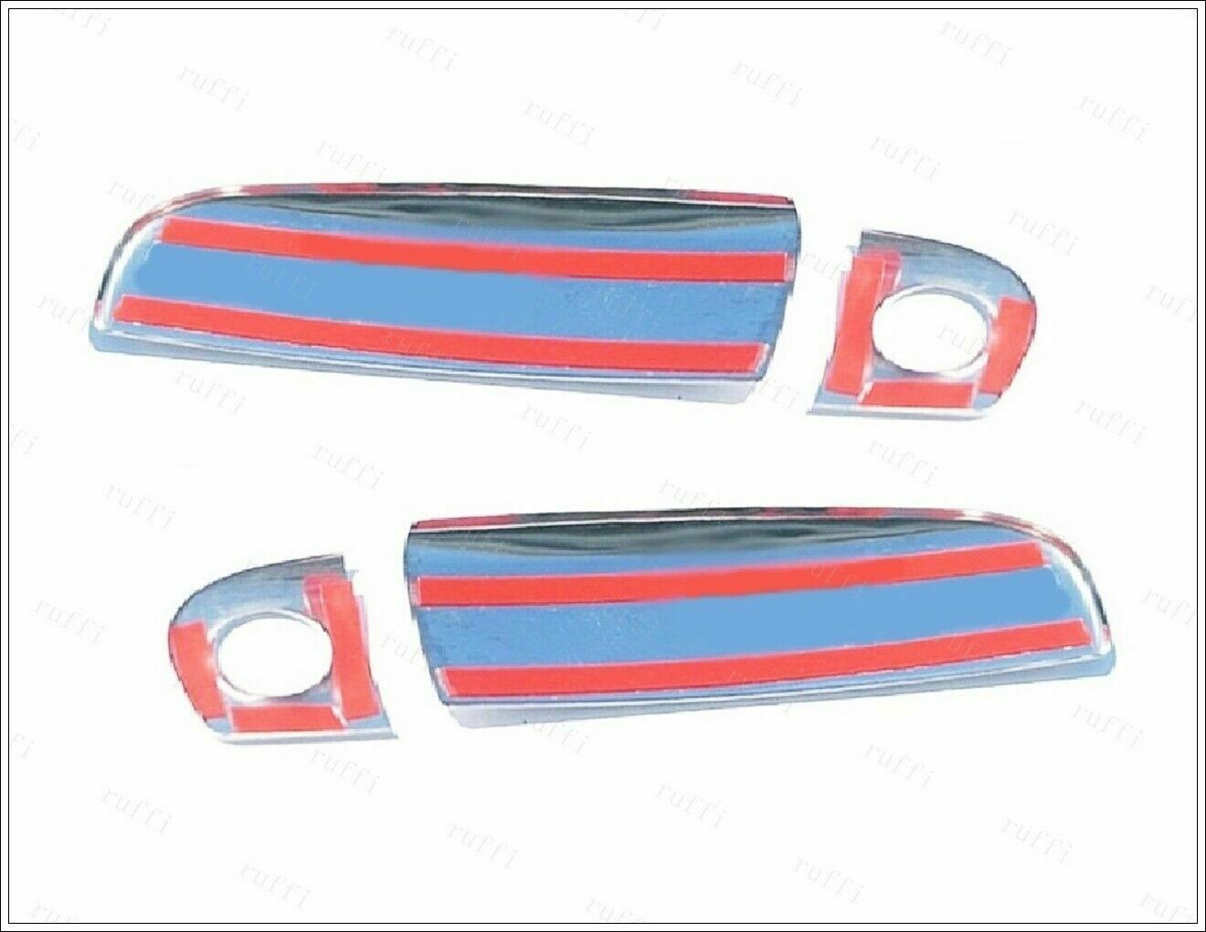 CROMATURA MANIGLIE 2 PORTE AUDI A3 8L 8P 1998-2008 ACCIAIO INOX ADESIVO 0032 AUTOELEGANCERICAMBI
